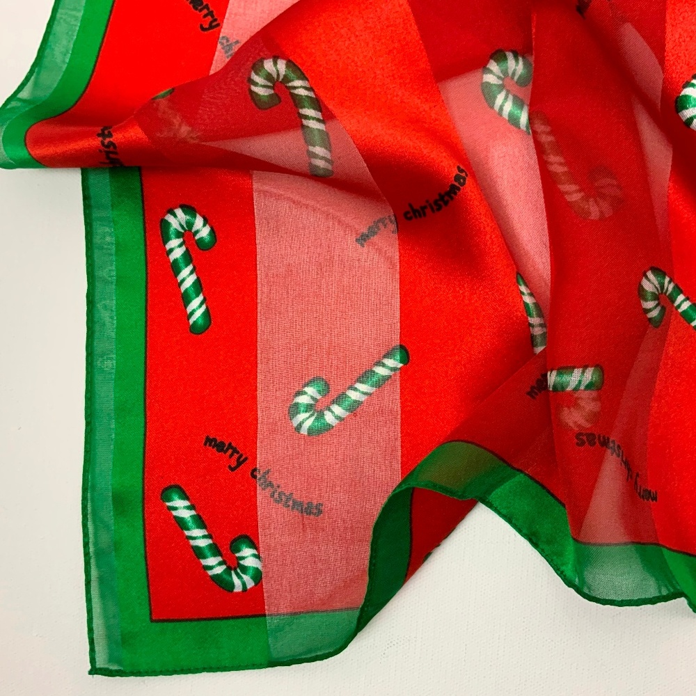 Elaine Gold Collection Small Red Christmas Scarf - Picture 3 of 8